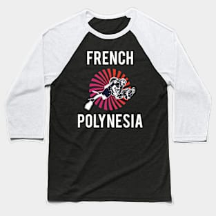 French Polynesia Scuba Diving Retro Baseball T-Shirt